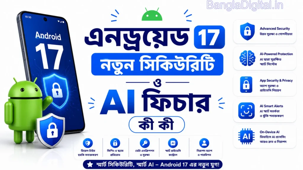 এনড্রয়েড 17 নতুন সিকিউরিটি ও AI ফিচার কী কী