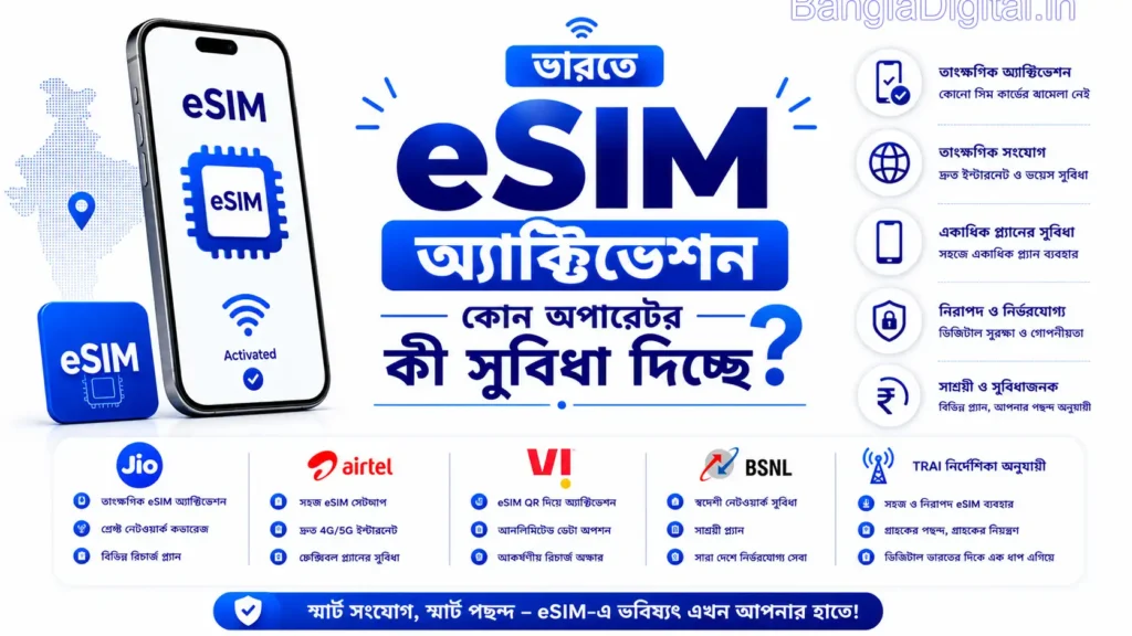 ভারতে eSIM অ্যাক্টিভেশন – কোন অপারেটর কী সুবিধা দিচ্ছে