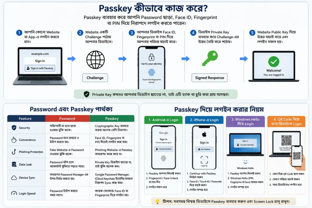 Passkey কীভাবে কাজ করে